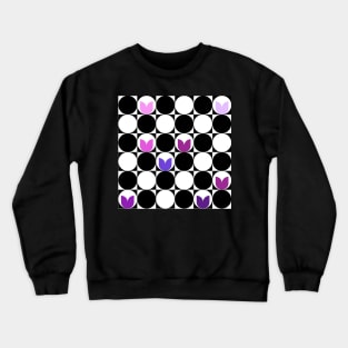 Geometric pattern with circles, squares and flower Crewneck Sweatshirt